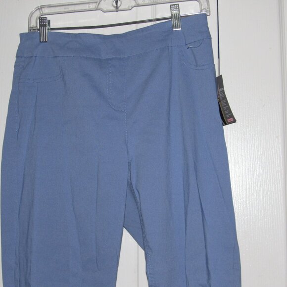 NWT SLIM-SATION Blue Pull-On Tummy Control Pants Narrow Size 10 - Picture 2 of 7